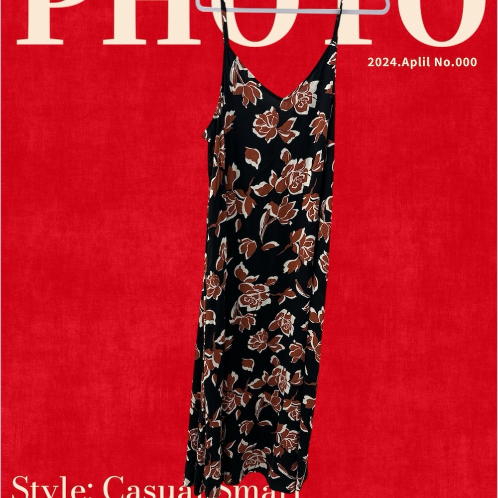 MSK Black Floral Maxi Dress